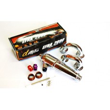Kit Completo Escape In-Line 1/8 Buggy Alpha (Inclui 2 curvas)